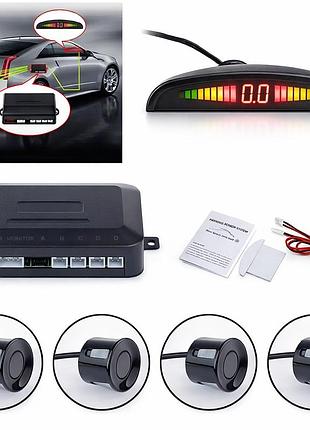 Паркотроник задний автомобильный на 4 датчика с дисплеем для парковки 12v
