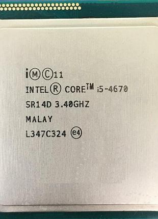 Процессор intel core i5-4670 3.40ghz/6mb/5gt/s (sr14d) s1150, tray