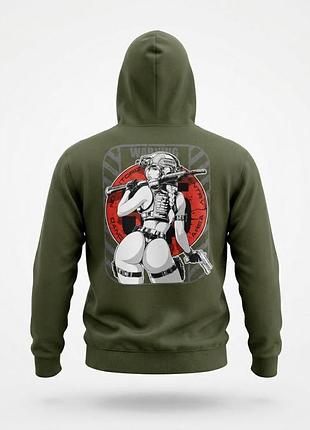 Милитари худи trenash warning oliva тр6089(9 - 02)
