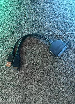 Sata to usb перехід для підєднання вінчестера 2,5 по usb (перехідник із додатковим живленням)