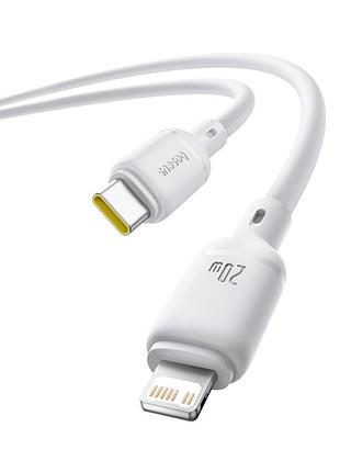 Кабель baseus silky series fast charging type-c to lightning 20w (1m) white (p10377700213-00)