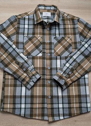 Рубашка-куртка folk clothing клетка оверсайз размер l (шакет)