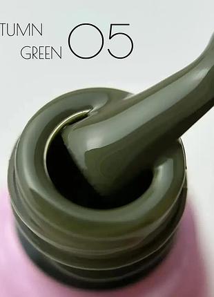 Гель-лак toki toki autumn green 05 (відтінок темного хакі)