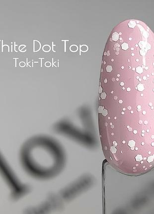 Топ без липкого шару toki-toki white dot top 5 мл