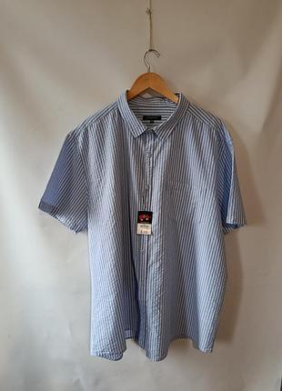 Лёгкая мужская рубашка в полоску 3xl