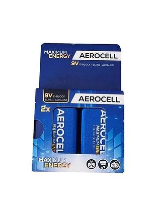Батарейка крона aerocell 6lr61 9v 2шт уценка