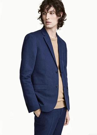 Чоловічий синій піджак жакет від h&m