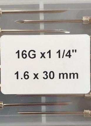 Игла многоразовая ветеринарная (luer-lock) 16g x 1 1\4 1.6x30 мм