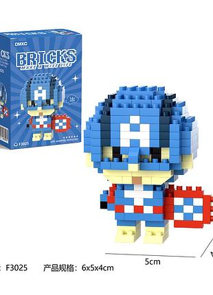 Конструктор bricks «капітан америка» 6×5×4 см f3025