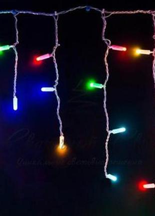 Xmas гирлянда led 120 3.3line short curtain(сосульки/бахрома) m-1 rgb 5mетров ул.+соед.белый 7234