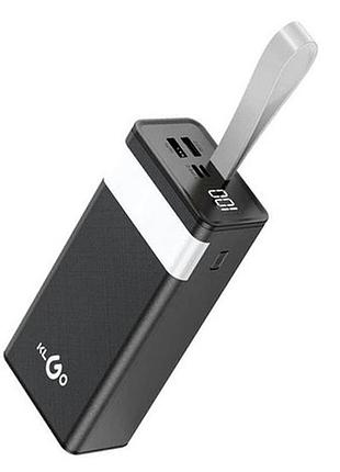 Повербанк klgo kp-79, 30000 ма·ч, 111 wh, usb-a, type-c, micro usb