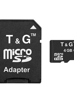 Карта пам'яті microsd 4 гб, class 10, з адаптером sd
