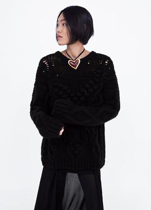 Теплий шикарний светр zara 5