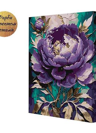 Картина за номерами riviera blanca peony on gold 40x50 см (rb-1216)