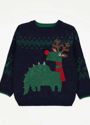 Праздничный свитер для ребенка george (великобритания) новый год рождество олени