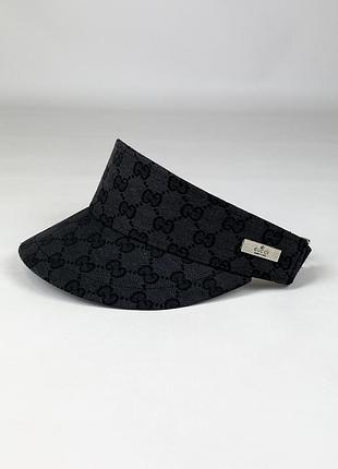 Кепка козирок gucci gg vision cap monogram чорна