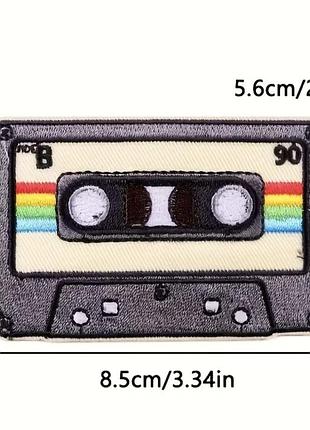 Патч шеврон “чорно-біла касета з 90-х (retro)”