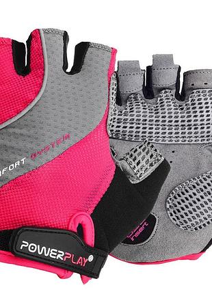 Велоперчатки powerplay 5023 розовые xs