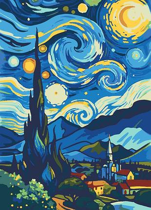 Картина за номерами riviera blanca the starry night 28x40 см (rb-1115)