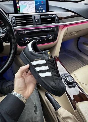 Adidas superstar black кроссовки