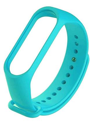 Ремешок силиконовый для mi band 3/4 противоударный бирюзовый