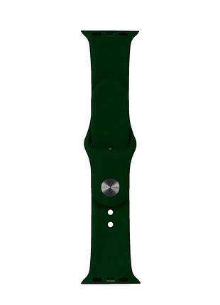 Ремешок apple watch из силикона противоударный для моделей 42-49 мм цвет pine forest green