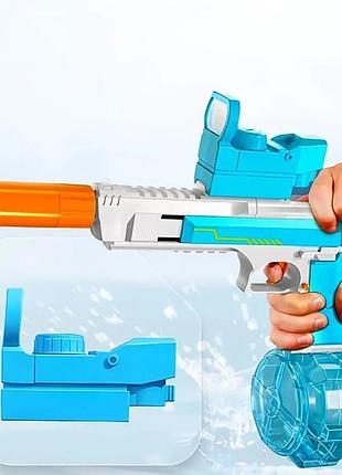 Электрический водный пистолет desert eagle с аккумулятором 425 мл usb для детей и взрослых с дальностью стрельбы 10 м