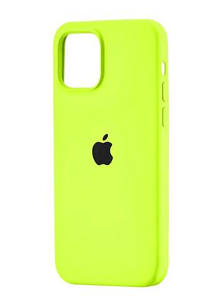 Чехол силиконовый противоударный для iphone 12/12 pro защита камеры зеленый
