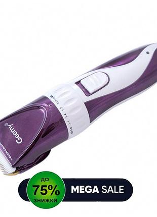 Аккумуляторная машинка для стрижки с керамическими ножами gemei gm 6062 / профессиональная машинка для стрижки