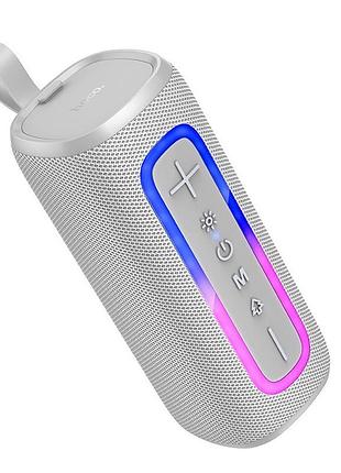 Портативна bluetooth-колонка hoco hc36 brocade сірий протиударний 6w bluetooth
