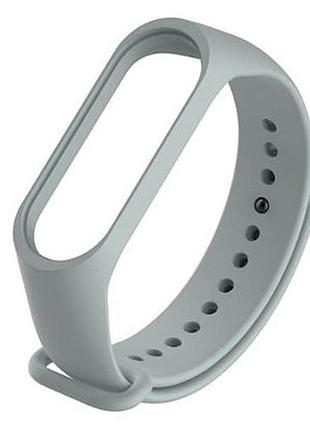 Ремешок силиконовый для mi band 3/4 противоударный серый