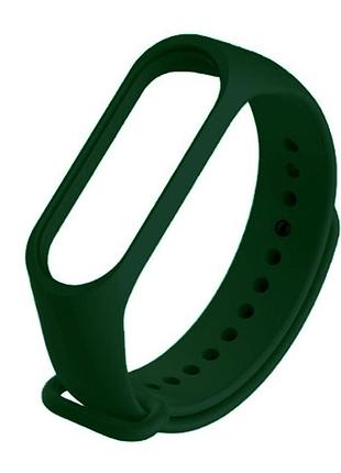 Ремешок силиконовый антискольжение для mi band 3 4 темно-оливковый