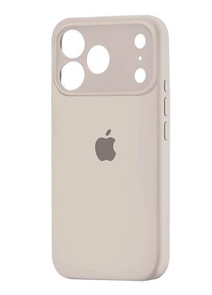 Чехол силиконовый silicone case square для iphone 17 pro защита камеры серый