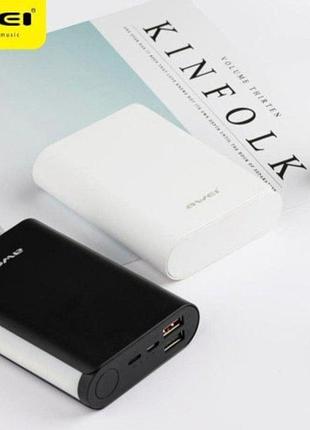 Powerbank + фонарик awei p40k 10000mah а 843