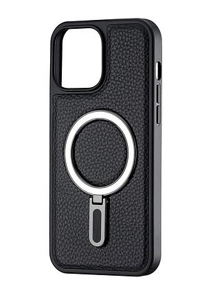 Чохол jinduka leather ringo для iphone 13 pro max шкірозамінник захисту камери чорний