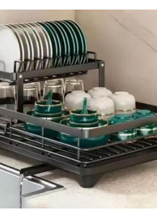 Кухонний стель-сушарка для посуду органайзер bowl rackand xl-1765