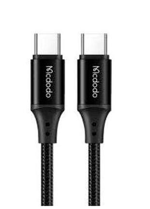 Кабель mcdodo type-c 60w противоударный для устройств с type-c черный 1м