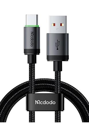 Кабель mcdodo usb-a to usb-c 1 м чорний із зарядним індикатором
