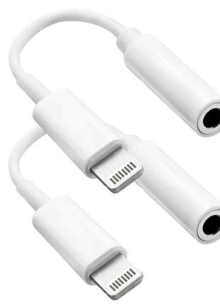 Адаптер lightning/3.5mm для iphone 6 белый 5