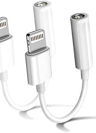 Адаптер lightning/3.5mm для iphone 6 белый 10