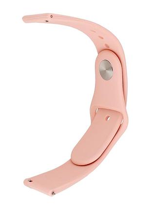 Ремешок силиконовый 20 мм для galaxy watch active/gear s2/amazfit бледно-розовый