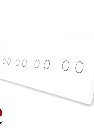 Умный сенсорный zigbee выключатель 10 сенсоров 1000 вт белое стекло livolo