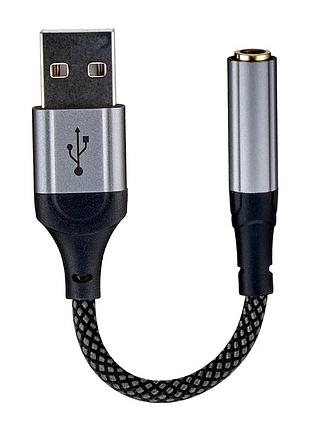 Адаптер hoco ls36 usb до 3.5 mm чорний зовнішній звуковий кардридер