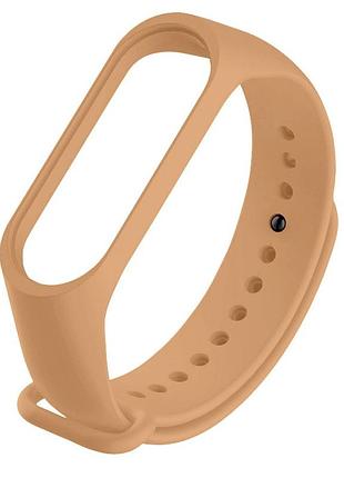 Ремешок силиконовый противоударный для mi band 3 4 бледно-желтый