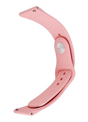 Ремешок силиконовый 22 мм бледно-розовый для часов gear s3 galaxy watch 46 мм amazfit gtr 2 gtr 2e
