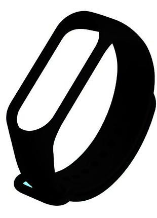 Ремешок силиконовый для mi band 3/4 черный противоударный