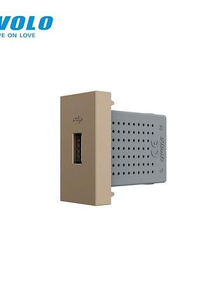 Usb розетка livolo 5в 2.1а 10вт золото с блоком питания для зарядки устройств модуль 0.5 поста