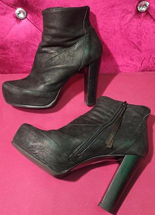 Крутые кожаные ботильйоны billi bi сopenhagen