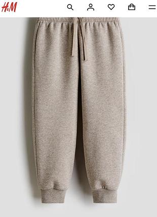 Бежеві штани джогери h&m