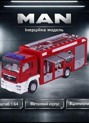 Машинка uni-fortune rmz city man пожарная машина 1:64 (144021)